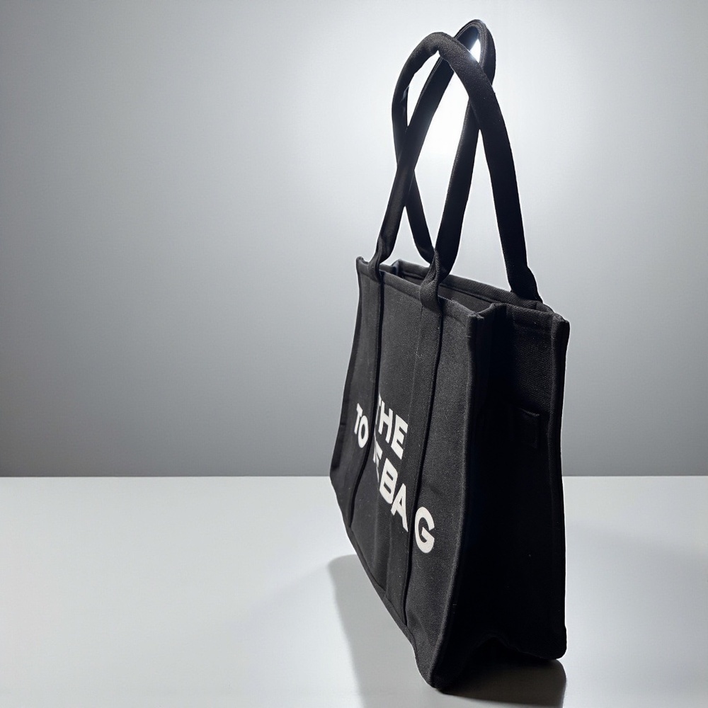 "THE TOTEBAG" Black Canvas Tote – Chic, Spacious & Brand New! 🖤 - Picture 2 of 12